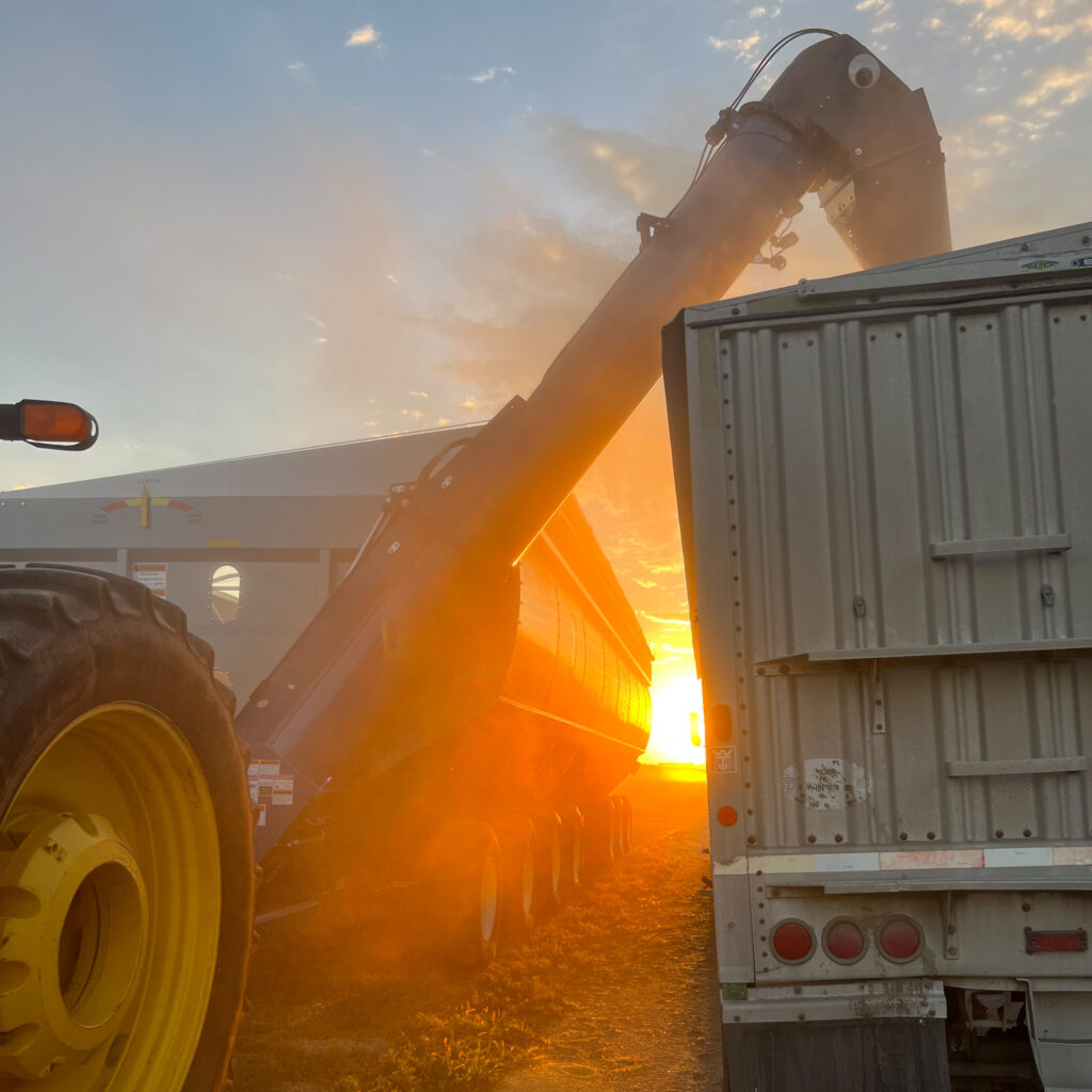 LEAAD Farms demo'ing a "giant grain cart" - as he calls it - on his family’s centuries old farm in central Nebraska.